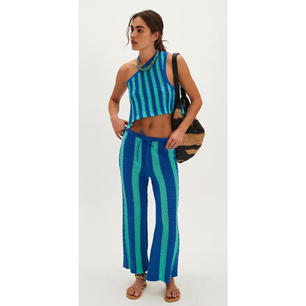 NEW FREE PEOPLE FREE-EST SKY SURFER COMBO FREE-EST JOAN FAUXCHET PANTS TOP SET L - Picture 2 of 10